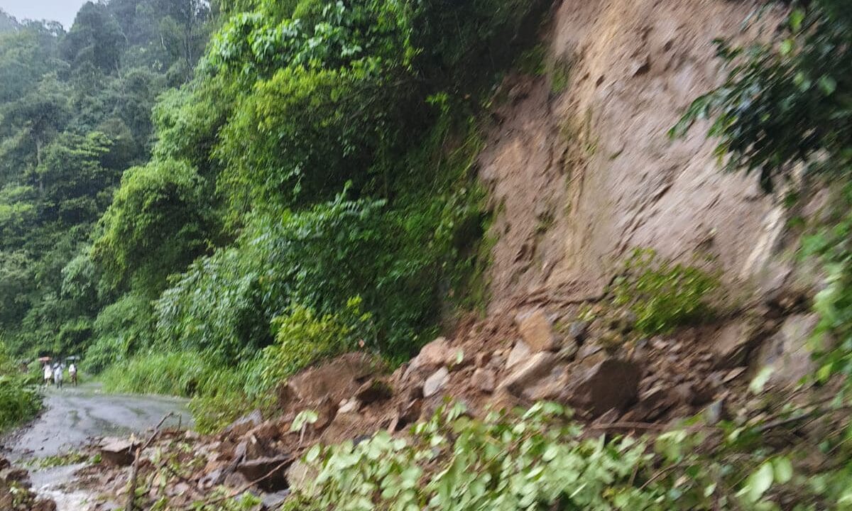 പാൽച്ചുരം റോഡിൽ മണ്ണിടിച്ചിൽ: വാഹനങ്ങൾ വഴിതിരിച്ചുവിടുന്നു