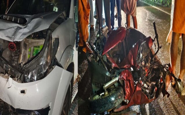 ഇരിട്ടി കിളിയന്തറയിൽ കാറും ബൈക്കും കൂട്ടിയിടിച്ച് യുവാവിന് ദാരുണാന്ത്യം