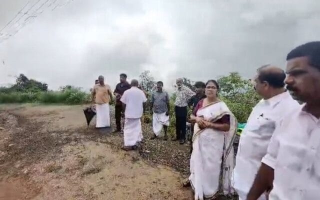 പാലക്കയം തട്ടിൽ ജിയോളജി അനുമതിയില്ലാത്ത മതിൽ നിർമ്മാണം എംഎൽഎ സജീവ് ജോസഫ് തടഞ്ഞു