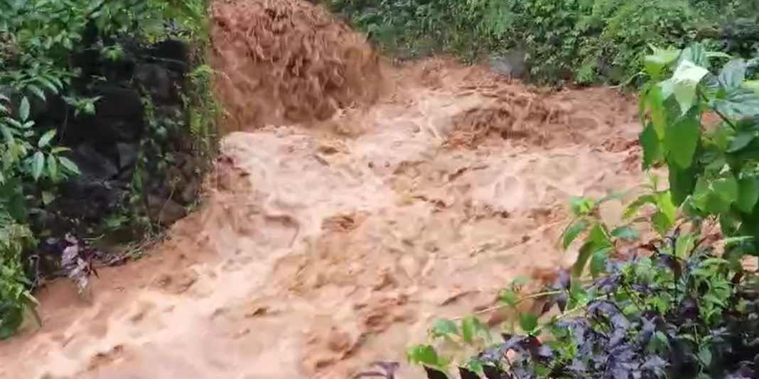 കണ്ണൂർ മലയോരത്ത് കനത്ത മഴ നാശം വിതയ്ക്കുന്നു: പാൽച്ചുരത്തിൽ റോഡ് തകർന്നു, വയത്തൂർ ഉൾപ്പെടെ 3 പാലങ്ങൾ വെള്ളത്തിനടിയിൽ