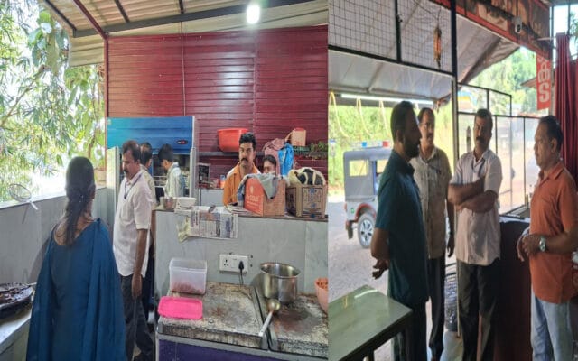 ആരോഗ്യവകുപ്പിന്റെ മിന്നൽ പരിശോധന: പഴകിയ ഭക്ഷണം പിടിച്ചെടുത്തു; 2 സ്ഥാപനങ്ങൾക്ക് നോട്ടീസും പിഴയും; ശുചിത്വ പരിശോധന കർശനമാക്കി പായം പഞ്ചായത്തിലെ ആരോഗ്യവകുപ്പ്